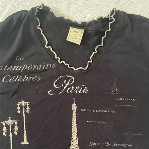 Jess & Jane Paris Rhinestone Top Sz M